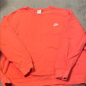 Nike Men's Bright Orange Crewneck Sweater